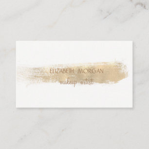 Carte De Visite Pinceau Élégant Simple Feuille de Dorure Fausse, B
