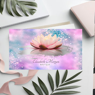 Carte De Visite Pinceau Lotus Moderne Frappe Froide Holographique