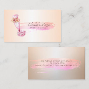 Carte De Visite Pinceau Outil de pâtisserie Fleurs pour poche à do