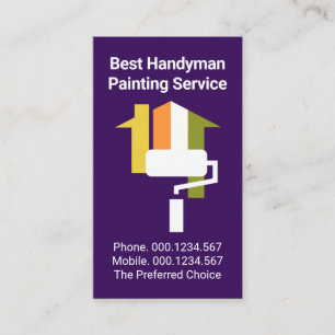 Carte De Visite Pinceau Roulant Créatif pour Maison Bricoleur Pein