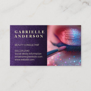 Carte De Visite Pinceaux de Maquillage Beauté Cosmétiques Sa