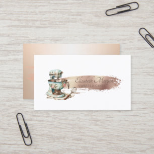Carte De Visite Pinceaux Pâtisserie Outils à main Mélangeur Vintag