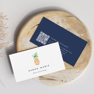 Carte De Visite Pineapper Caterer Hospitality Code QR