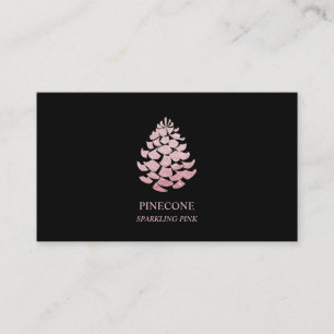 Carte De Visite Pinecone rose étincelant