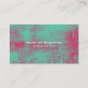 Carte De Visite Pink and Green Grunge