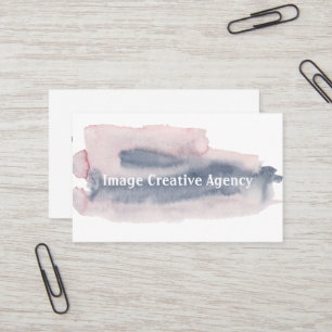 Carte De Visite Pink and Purple Watercolor