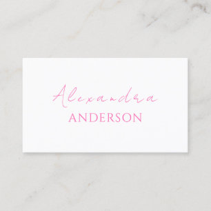 Carte De Visite Pink chaud minimaliste de PInk