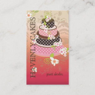 Carte De Visite Pink + Chocolat Mariage Gâteau/boulangerie/pâtisse