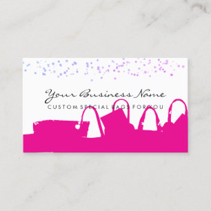 Carte De Visite Pink Classy Fashion Consultant indépendant Sacs