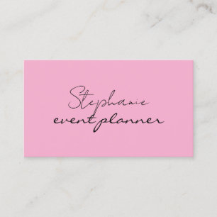 Carte De Visite Pink Elegant Girly Professional Bright Cool tendan