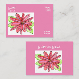 Carte De Visite Pink Flower Business Cards