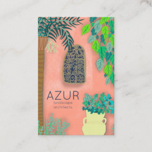 Carte De Visite Pink Garden Florist Landscaper Architecte