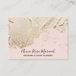 Carte De Visite *~* Pink Gold Foil Parties scintillant Beauté Mar