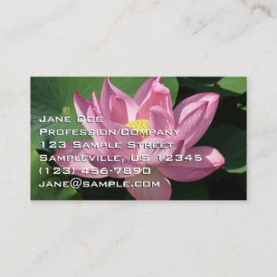 Carte De Visite Pink Lotus Flower IV
