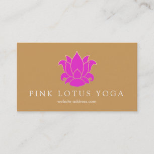 Carte De Visite Pink Lotus Yoga et professeur de méditation