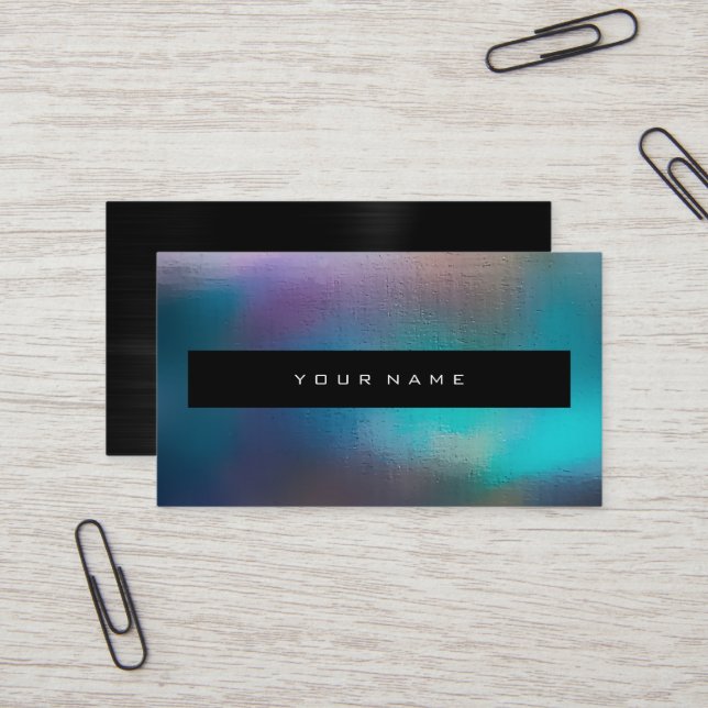 Carte De Visite Pink Opal Ocean Blue Purple Black Maquillage Styli (Devant/Arrière en situation)