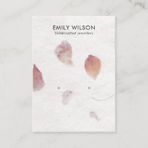 CARTE DE VISITE PINK PETAL FABRIQUÉ À LA MAIN PAPIER 2 ÉTUDIANT DE