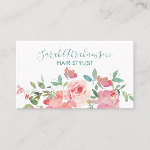 Carte de visite Pink Poenies Roses