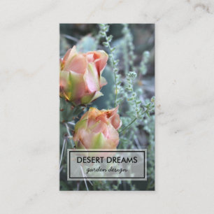 Carte De Visite Pink Sage Cactus Flower Desert Garden Photo Voyage