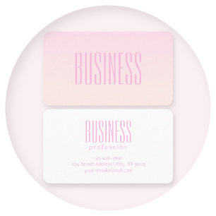 Carte De Visite Pink to Peach Sunset Ombre avec texte personnalisa