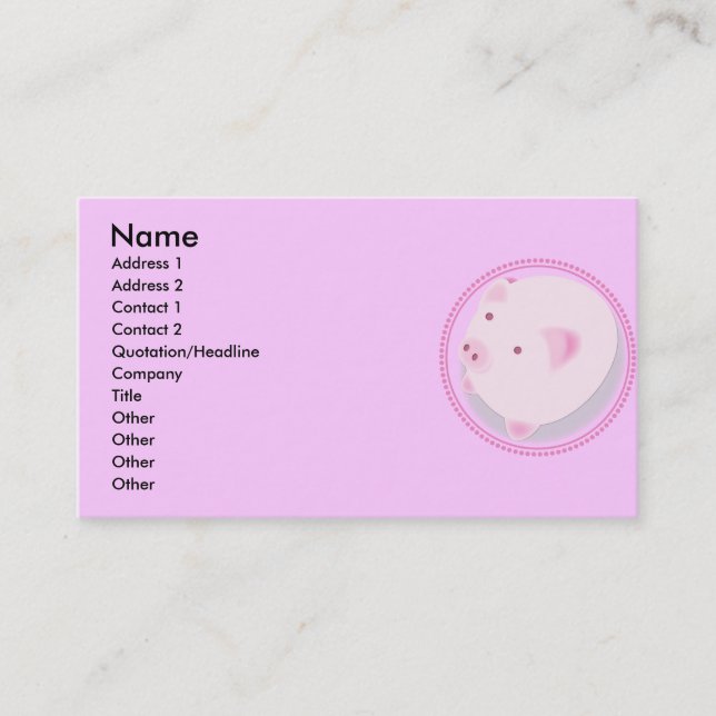 Carte De Visite Pinky_Pig (Devant)