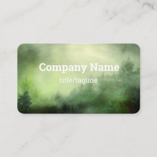 Carte De Visite pins dans brouillard nature paysage brouillard ver