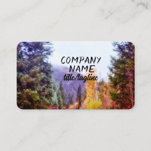 Carte De Visite pins de montagne tombent nature art extérieur 