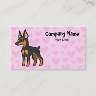 Carte De Visite Pinscher miniature/amour de Manchester Terrier