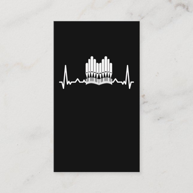 Carte De Visite Pipe Organ Heartbeat Church Music Organiste (Devant)