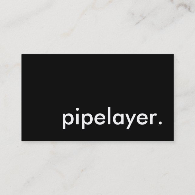 Carte De Visite pipelayer. (Devant)
