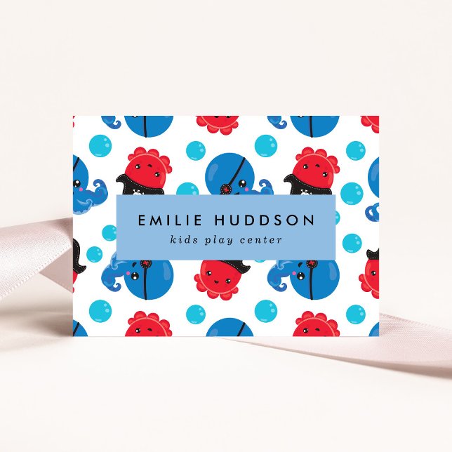 Carte De Visite Pirate Octopus, Centre de jeux pour enfants, Centr (Créateur téléchargé)