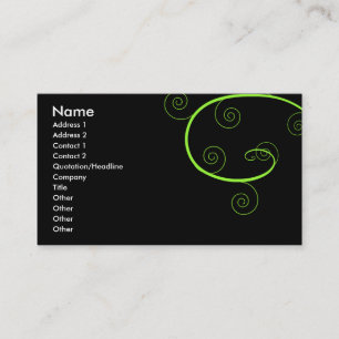 Carte De Visite Pirouettes vertes