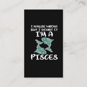 Carte De Visite Pisces Horoscope 18 février 20 mars signe zodiaque