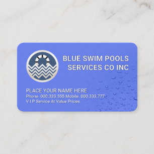 Carte De Visite Piscine à eau simple