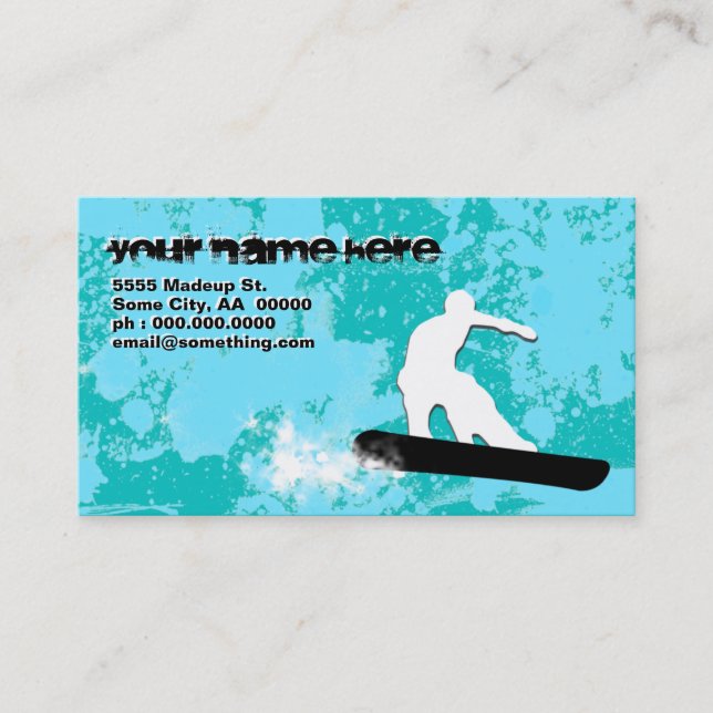 Carte De Visite piste en poudre (Devant)