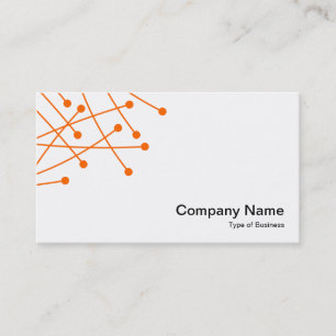 Carte De Visite Pistes de particules - Orange sur fond blanc