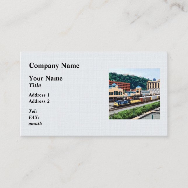 Carte De Visite Pittsburgh PA - Train En Train À Destination De St (Devant)