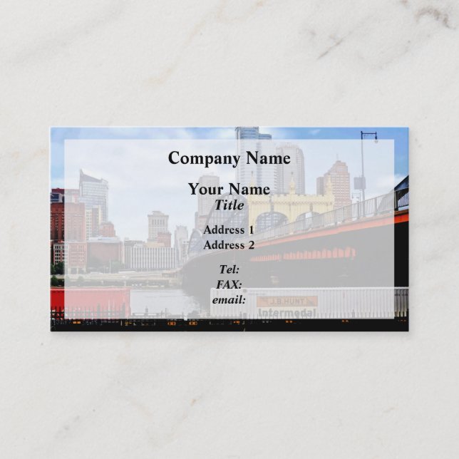 Carte De Visite Pittsburgh PA - Train Par Smithfield St Bridge (Devant)