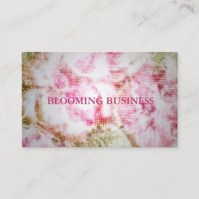 Carte De Visite Pivoine Bonheur (Devant)