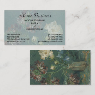 Carte De Visite Pivoines et delphiniums bleus de Van Gogh Art