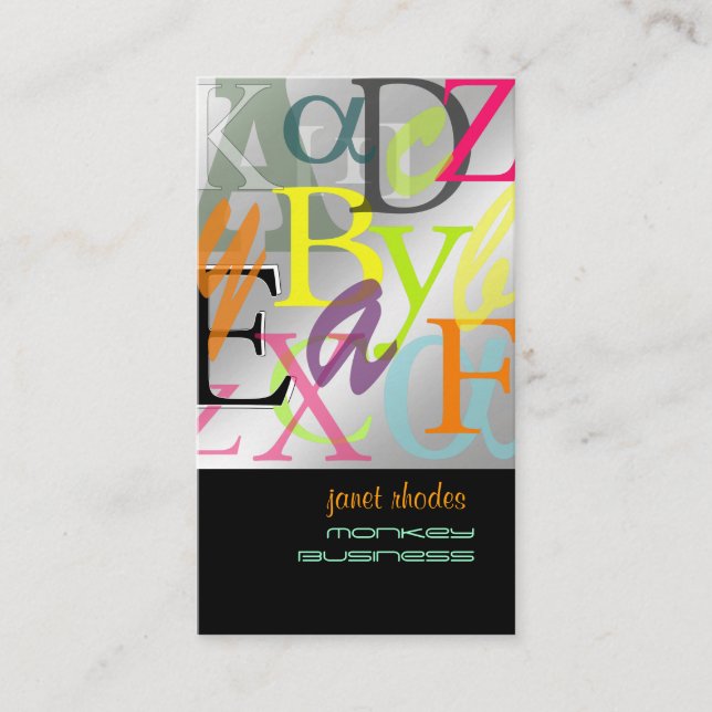 Carte De Visite PixDezines ABC, grec Alpha (Devant)