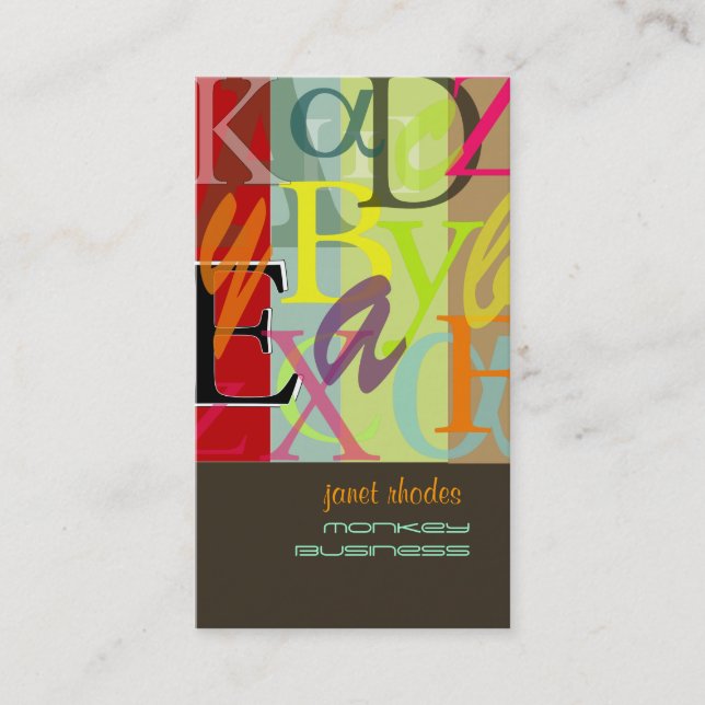 Carte De Visite PixDezines ABC, grec Alpha (Devant)