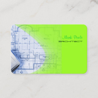 Carte De Visite PixDezines architecte branché Electric Green