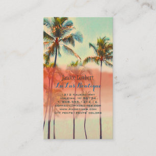 Carte De Visite PixDezines baie de kailua/plage hawaïenne vintage