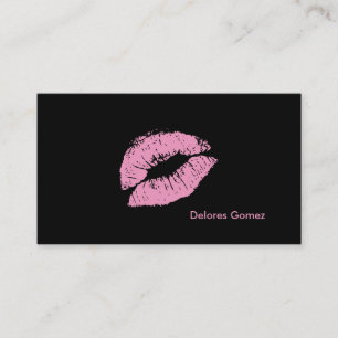 Carte De Visite PixDezines baiser poudres lèvres roses