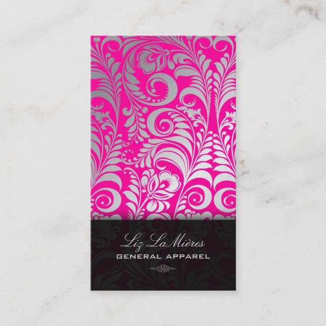 Carte De Visite PixDezines Bellissimo Vintage Damask (Devant)