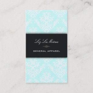 Carte De Visite PixDezines Blue+White Céleste Damask Vintage