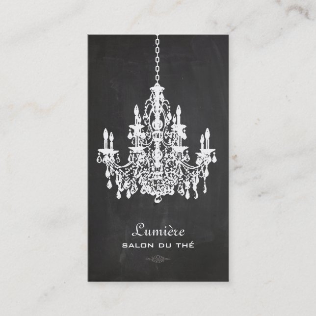Carte De Visite PixDezines Chandelier noir+blanc/tableau de bord (Devant)