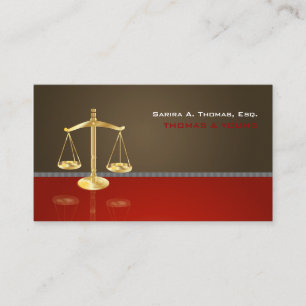 Carte De Visite PixDezines CHIC ATTORNEY/BROWN+RED