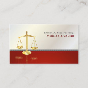Carte De Visite PixDezines CHIC ATTORNEY/WHITE+RED